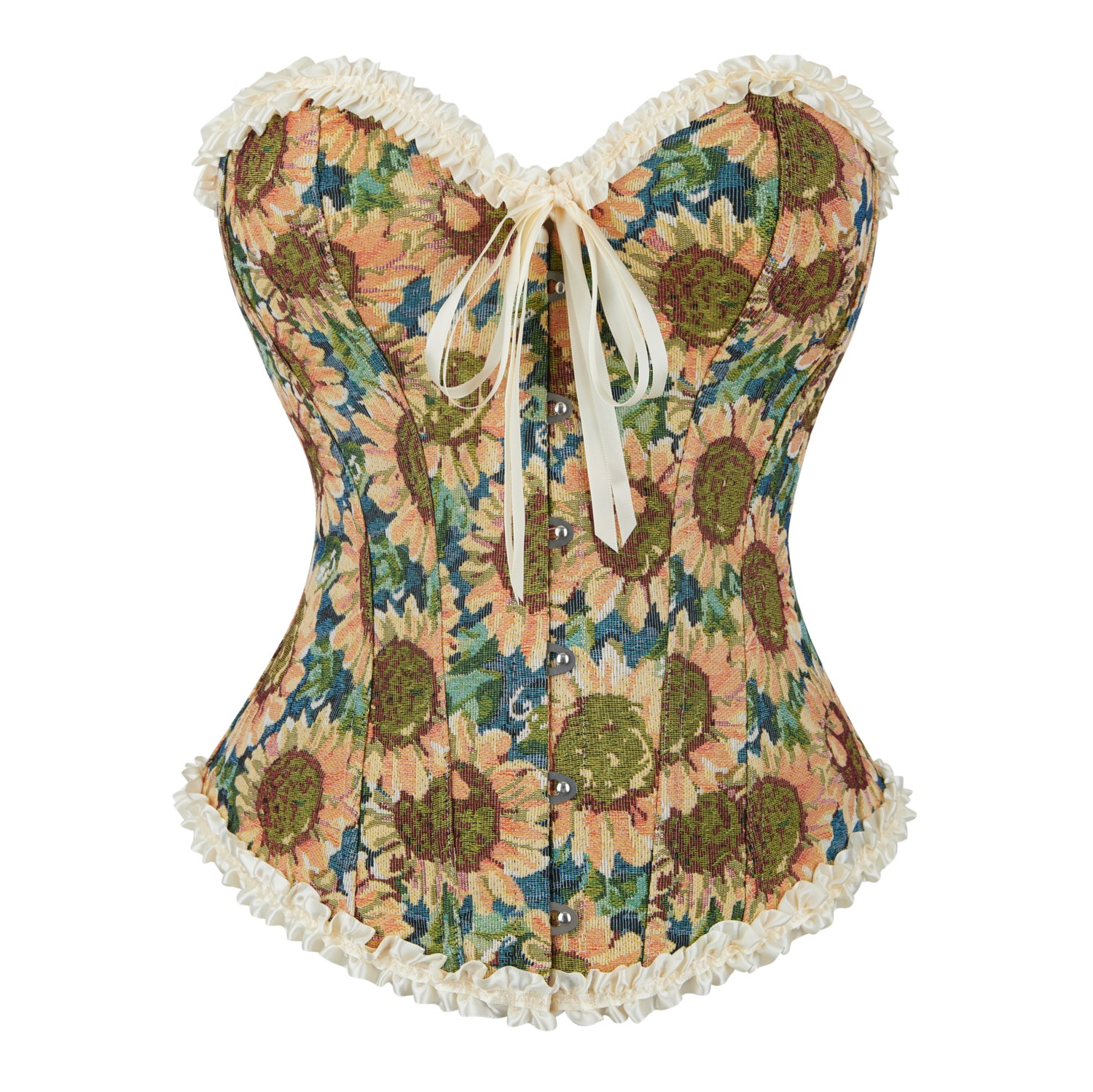 Картина маслом Overbust Корсет Подсолнух Pattern Корсеты